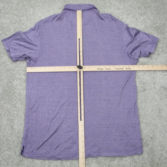 Jos A Bank Leadbetter Golf Polo Shirt Mens Large Purple 100% Cotton S/S Pullover - Picture 8 of 10